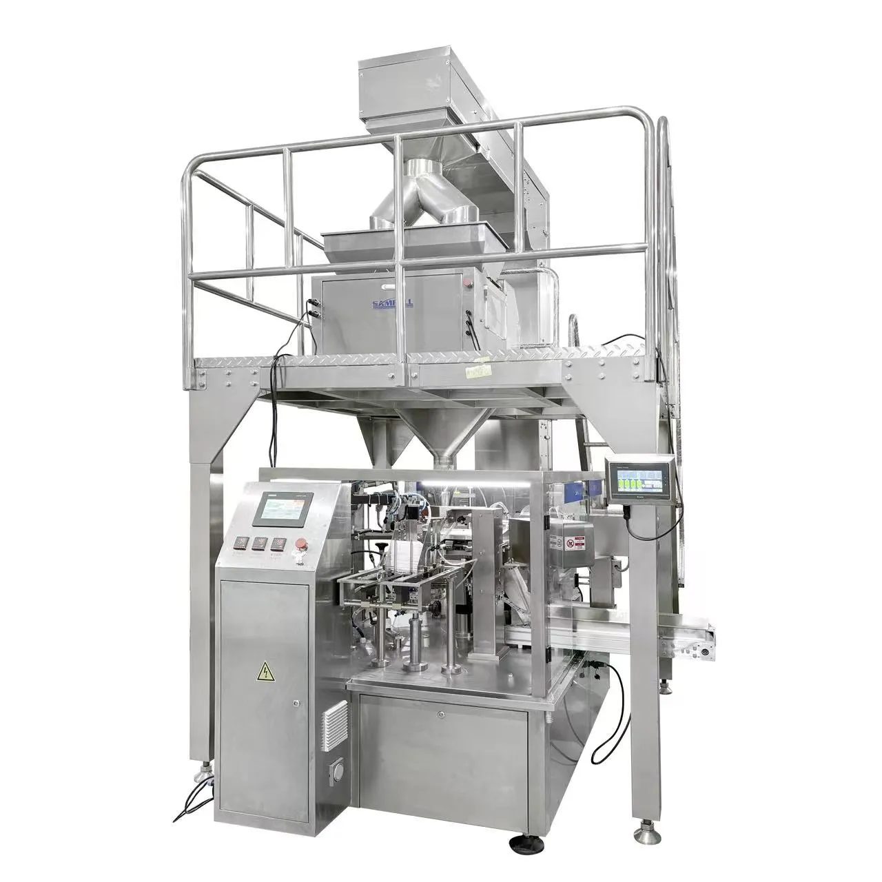 Готовые пакеты doypack после наполнения и запечатывания