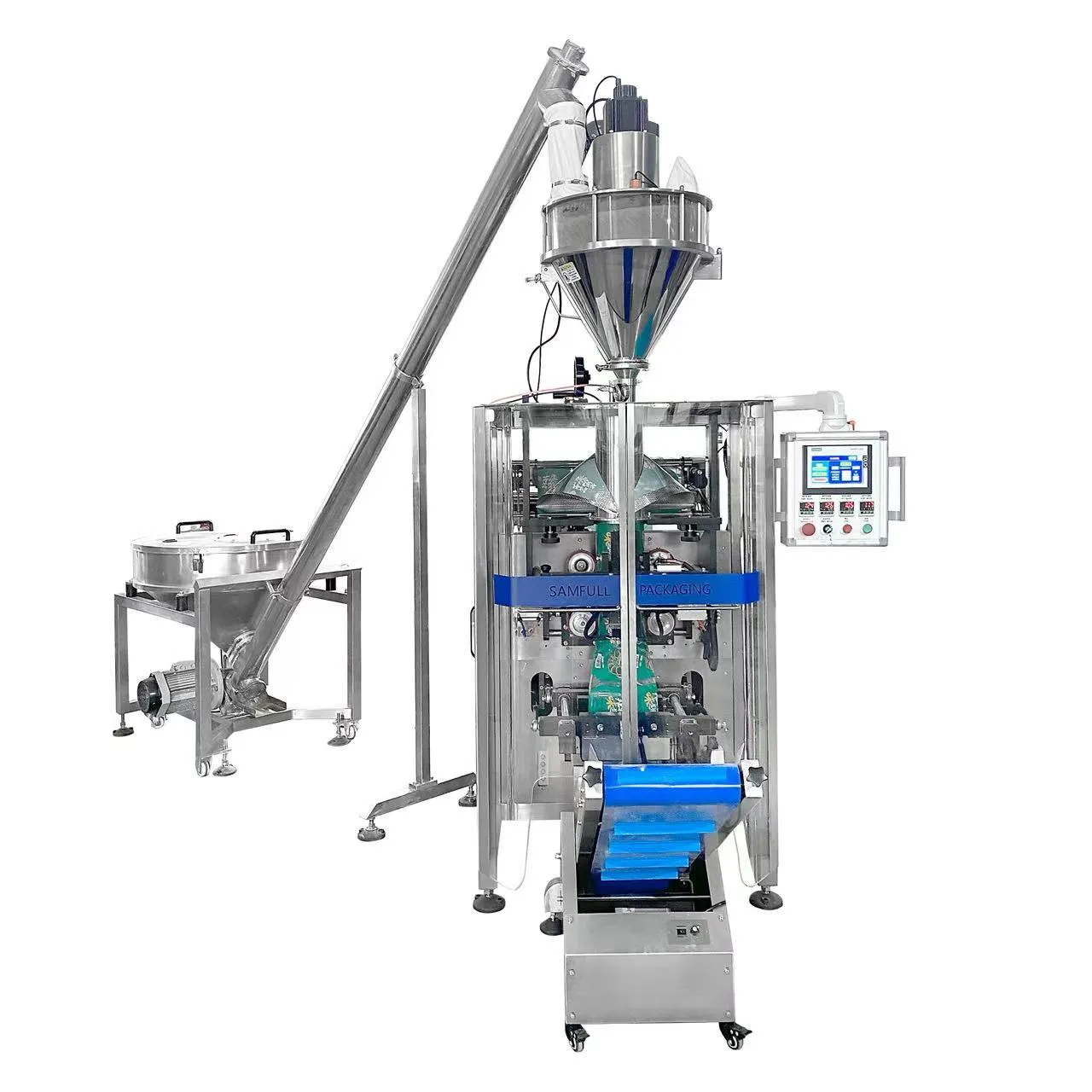 готовые порошковые пакеты, упакованные автоматической порошковой машиной vffs