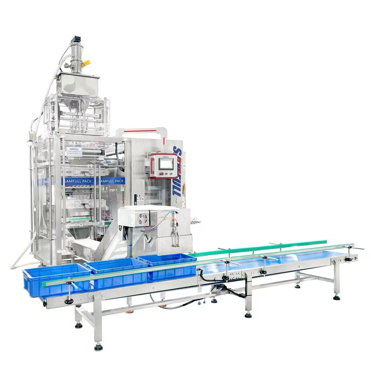 Готовые пакетики, наполненные сушеным зеленым луком и хлопьями специй