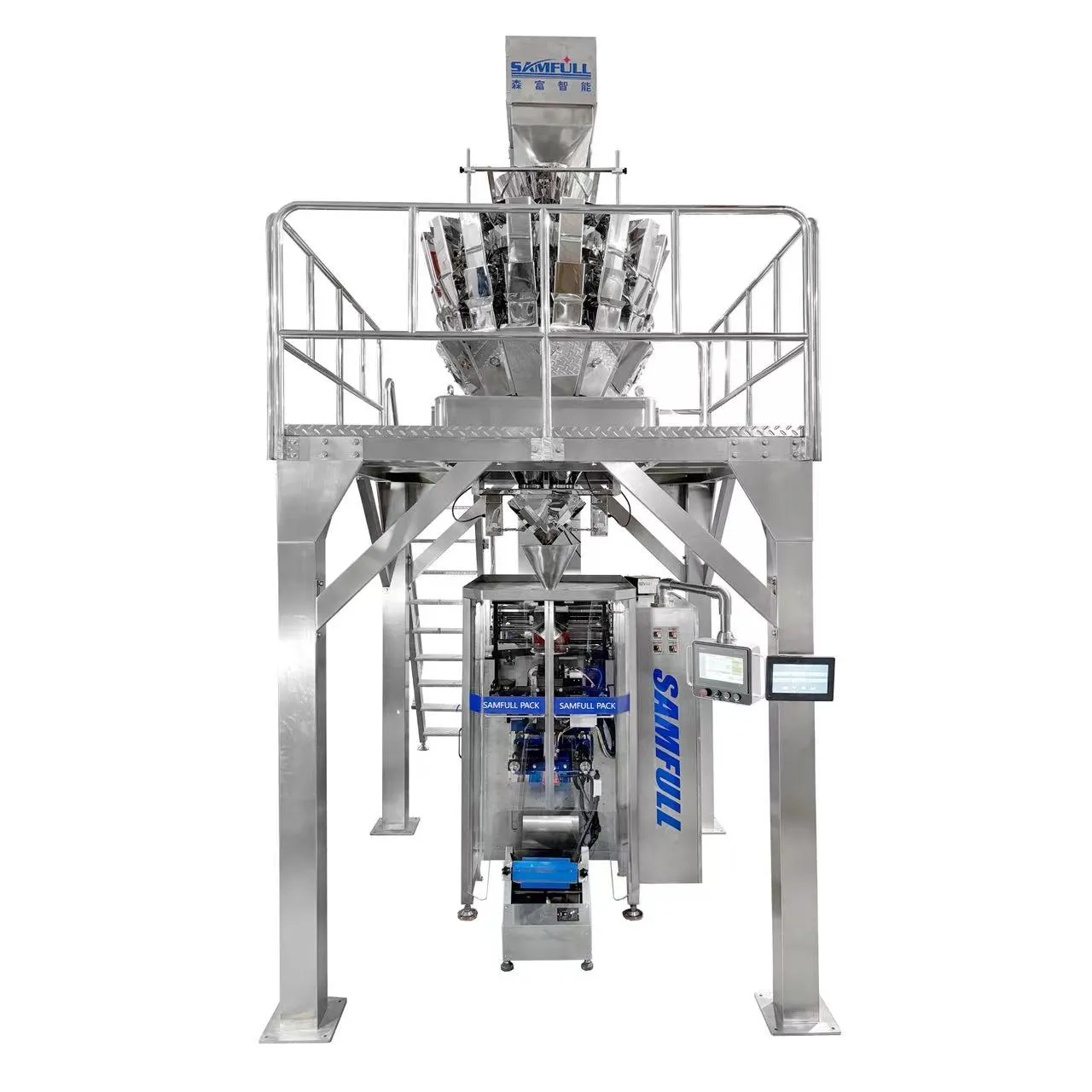 Система упаковки закусок с многоголовочным дозатором